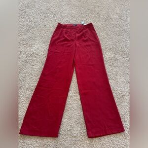 NWT Express High Rise, Wide Leg Pants, Red Sz 14 Long